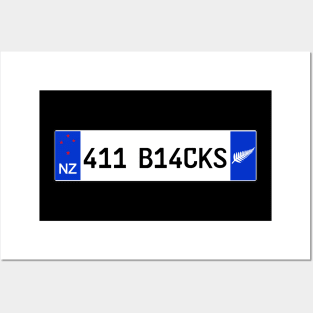 New Zealand All Blacks car license plate Posters and Art